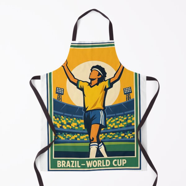Item preview, Brazil – World Cup | Retro Football Poster designed and sold by WhisperFrame.