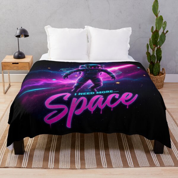 Item preview, I Need More Space Neon Astronaut Galaxy Retro Futuristic Design designed and sold by PixelGrafiks.