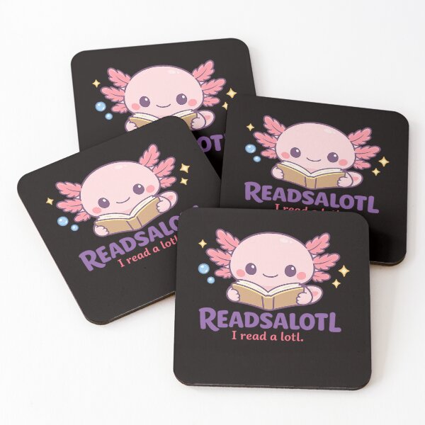 Item preview, Readsalotl – Cute Axolotl Reading Book | Funny Book Lover Axolotl Design designed and sold by FrameFlow.