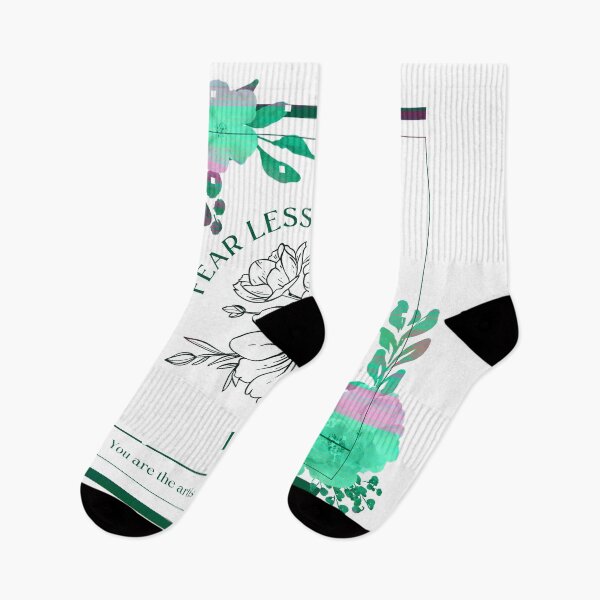 Item preview, Fear Less Live More – Minimalist Floral Motivational Quote Design designed and sold by Gawii.