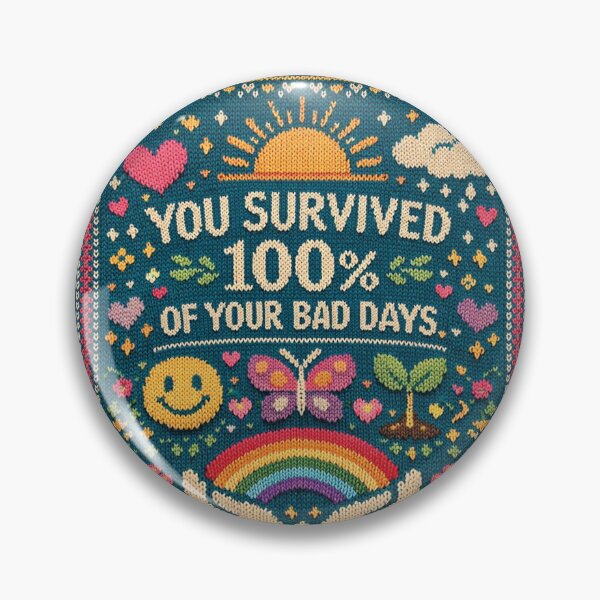 Item preview, You survived 100% of your bad days: Aesthetic mindfulness knitting pattern designed and sold by Mauswohn.