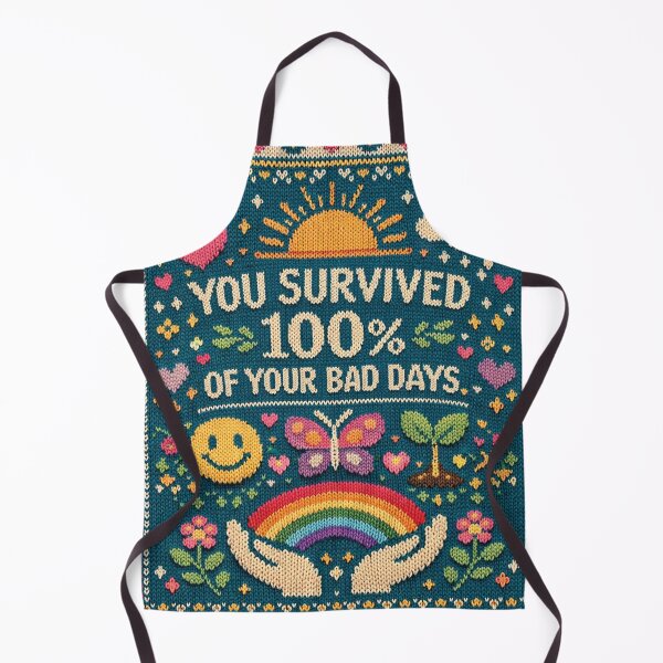 Item preview, You survived 100% of your bad days: Aesthetic mindfulness knitting pattern designed and sold by Mauswohn.