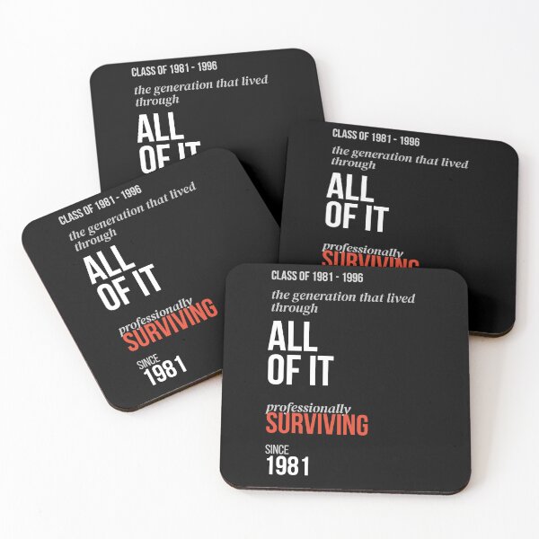 Item preview, "Millennials Professionally Surviving Since 1981 — Dark designed and sold by VocalThreads.