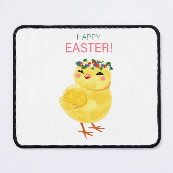 Item preview, Cute Easter vector chick with a wreath of flowers on her head designed and sold by OlhaBondarenko.