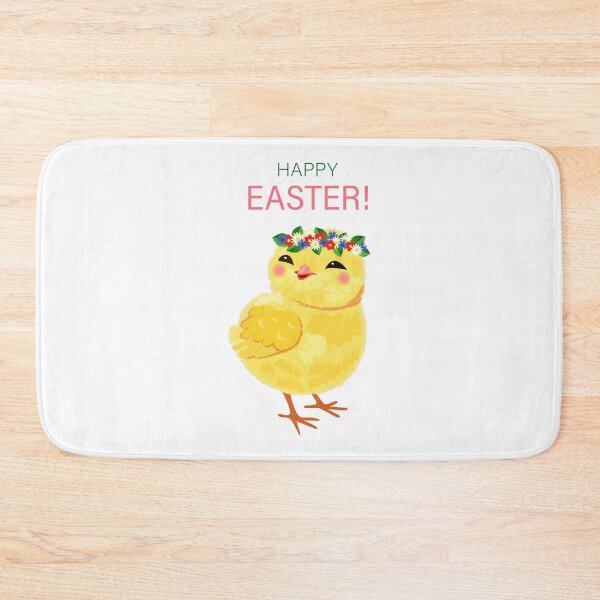 Item preview, Cute Easter vector chick with a wreath of flowers on her head designed and sold by OlhaBondarenko.