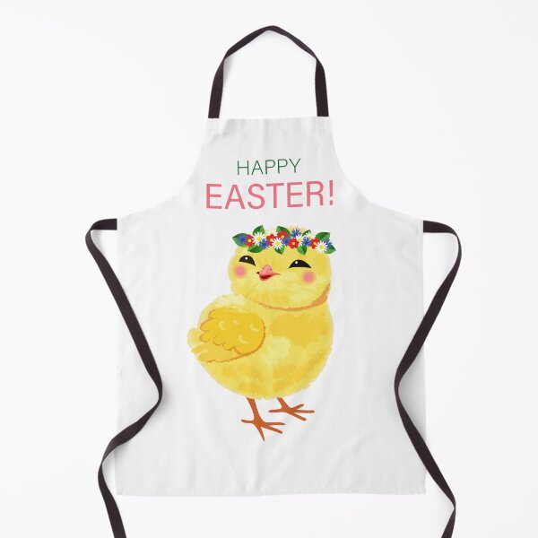 Item preview, Cute Easter vector chick with a wreath of flowers on her head designed and sold by OlhaBondarenko.