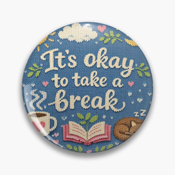 Item preview, It's okay to take a break: Aesthetic mindfulness knitting pattern designed and sold by Mauswohn.
