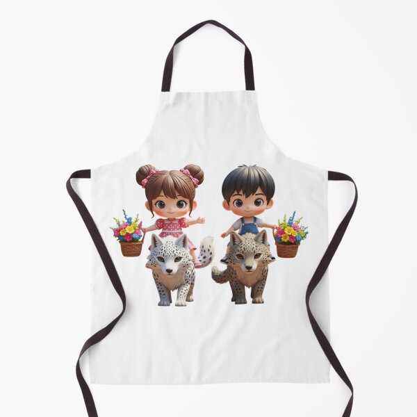 Item preview, The boy and the girl with flowers designed and sold by PP&RAINBOW SHOP.