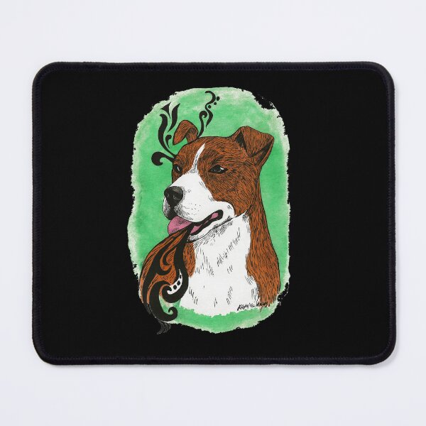 Item preview, Artistic Watercolor Dog Portrait - Pitbull Abstract Splatter Art designed and sold by BendyBeasts.