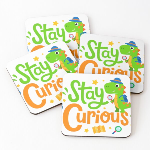 Item preview, Adorable Explorer Dinosaur Stay Curious Adventure Illustration designed and sold by Fábulas y Enseñanzas.