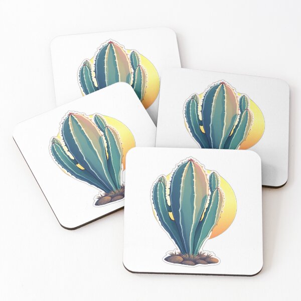 Item preview, Pastel Cactus Sunrise Illustration – Retro Minimalist Aesthetic Art Print designed and sold by PrintMadog.