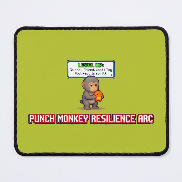 Item preview, Pixel Art Punch Monkey Level Up Gained a Friend Design designed and sold by Custom Crest.