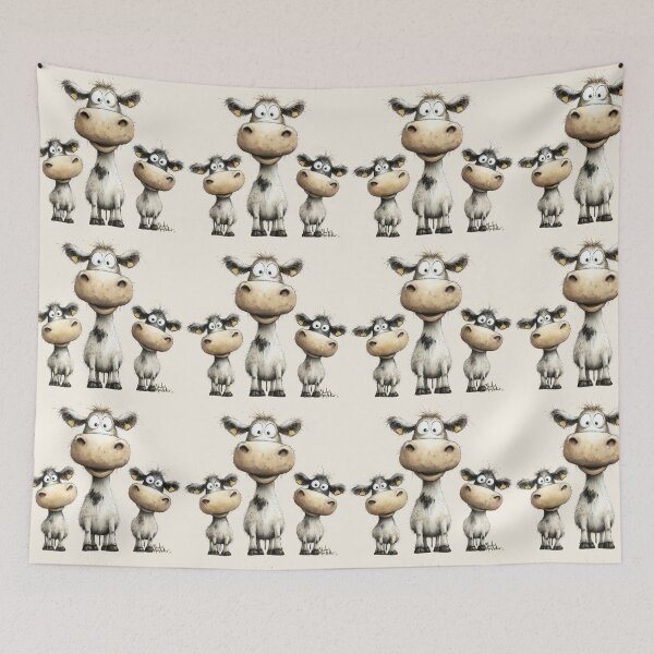 Item preview, CoW PRiNT, ANiMaL PRiNT ' Moos and Coos ' BY SHiRLeY MacARTHuR designed and sold by Shirley MacArthur Art.