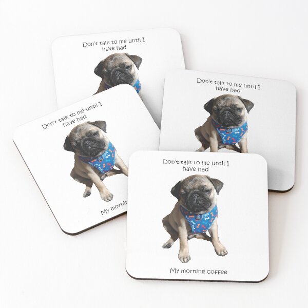 Item preview, Little coffee pug designed and sold by LivingwithPasta.