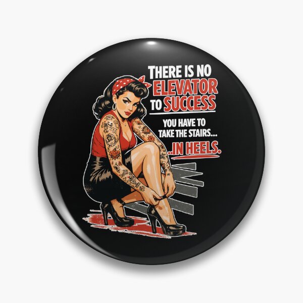Item preview, Pin-Up Retro Print: Success in Heels & Tattoos designed and sold by Pineapple-Tree.