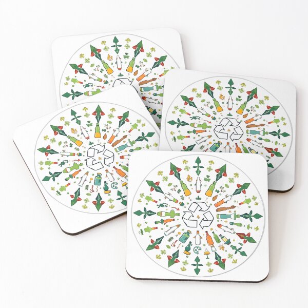 Item preview, Eco‑Friendly Motivation Circular Pattern – Recycled Symbols Design – Sustainable Style designed and sold by PrintMadog.
