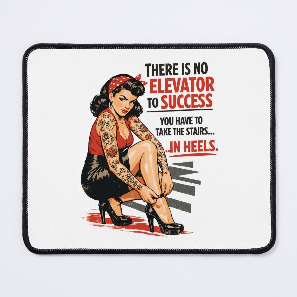 Item preview, Pin-Up Retro Print: Success in Heels & Tattoos designed and sold by Pineapple-Tree.