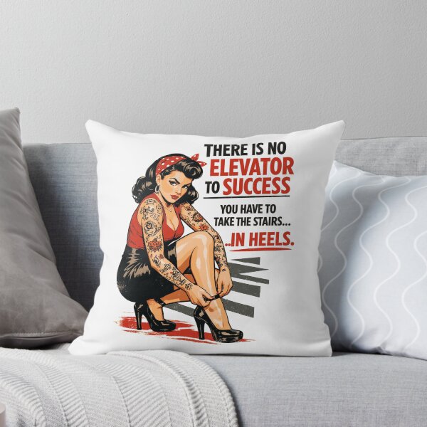 Item preview, Pin-Up Retro Print: Success in Heels & Tattoos designed and sold by Pineapple-Tree.