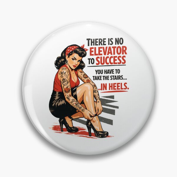 Item preview, Pin-Up Retro Print: Success in Heels & Tattoos designed and sold by Pineapple-Tree.