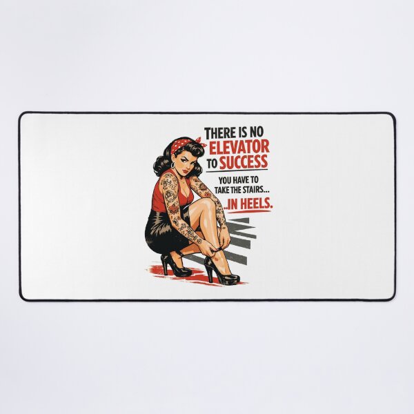 Item preview, Pin-Up Retro Print: Success in Heels & Tattoos designed and sold by Pineapple-Tree.