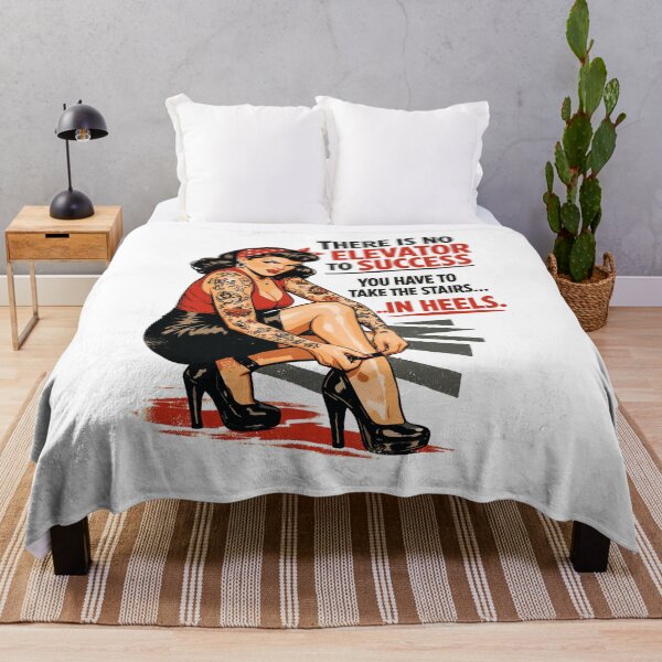 Item preview, Pin-Up Retro Print: Success in Heels & Tattoos designed and sold by Pineapple-Tree.