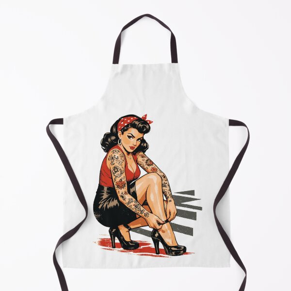 Item preview, Tattoo Pin-Up: Retro advertising print & high heels designed and sold by Pineapple-Tree.