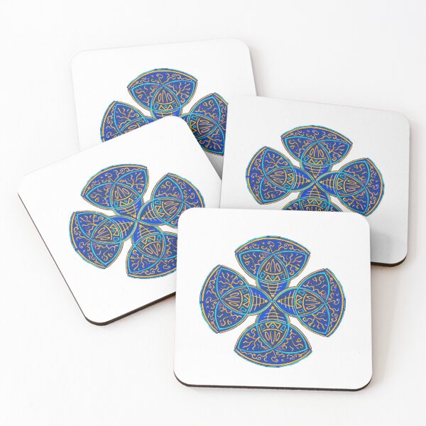 Item preview, blue gold cutout cross designed and sold by The Daily Dose.