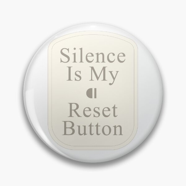 Item preview, Silence Is My Reset Button – Soft Stillness Aesthetic Sticker designed and sold by MadCatDesign77.
