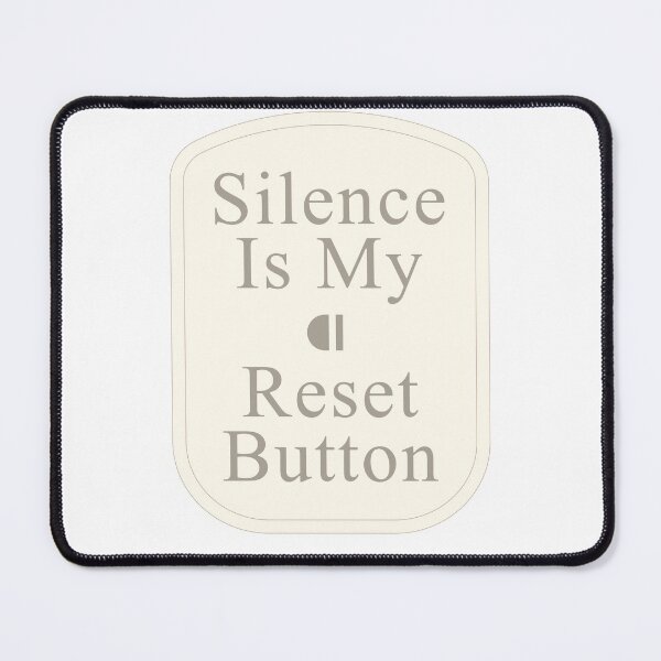 Item preview, Silence Is My Reset Button – Soft Stillness Aesthetic Sticker designed and sold by MadCatDesign77.