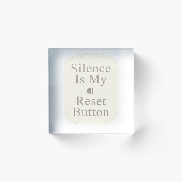 Item preview, Silence Is My Reset Button – Soft Stillness Aesthetic Sticker designed and sold by MadCatDesign77.