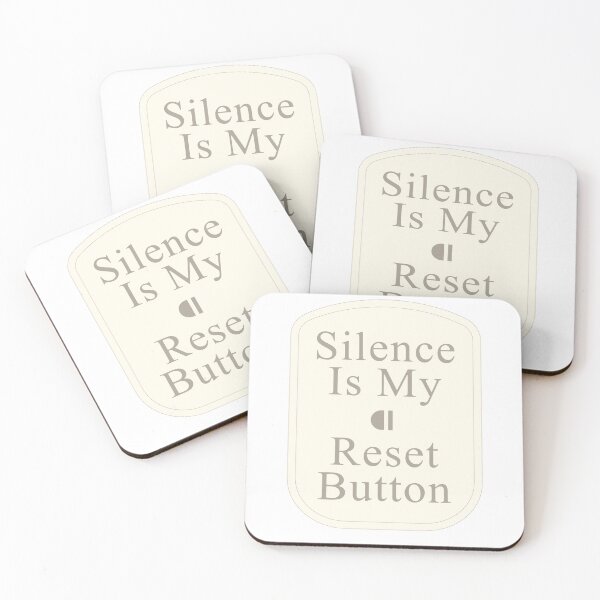 Item preview, Silence Is My Reset Button – Soft Stillness Aesthetic Sticker designed and sold by MadCatDesign77.