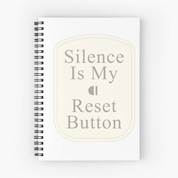 Item preview, Silence Is My Reset Button – Soft Stillness Aesthetic Sticker designed and sold by MadCatDesign77.