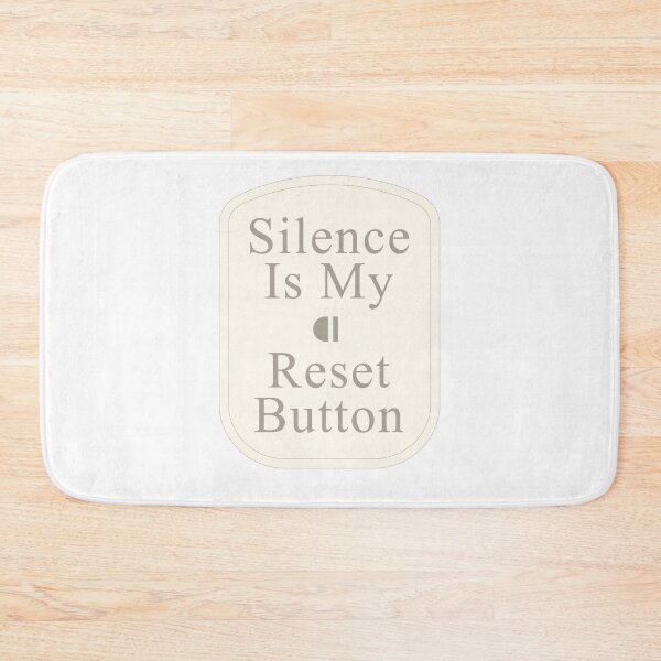 Item preview, Silence Is My Reset Button – Soft Stillness Aesthetic Sticker designed and sold by MadCatDesign77.