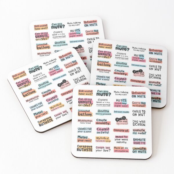 Item preview, WFH Meeting Chaos: Mute/Unmute Stickers designed and sold by CreativesByNoor.