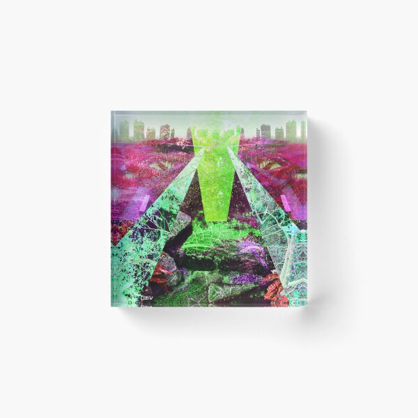 Item preview, wetland city ecopop collage landscape architectural wallpaper designed and sold by jorgelebeau.