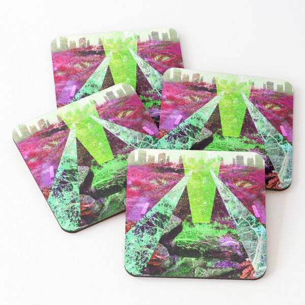 Item preview, wetland city ecopop collage landscape architectural wallpaper designed and sold by jorgelebeau.