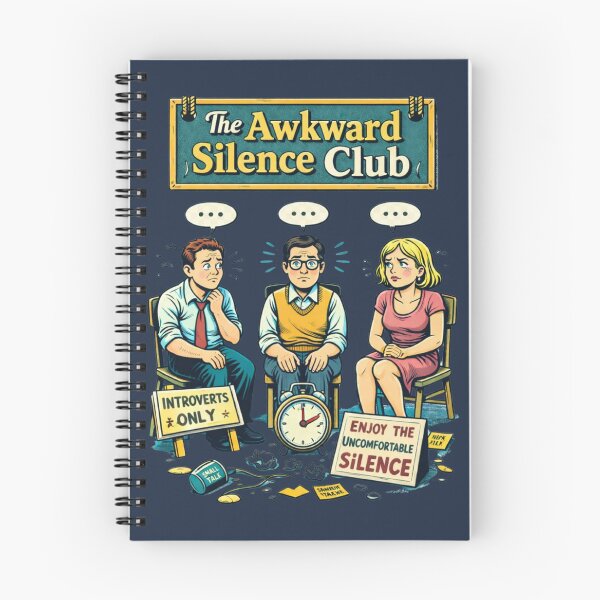 Item preview, The Awkward Silence Club – Retro Introvert Humor designed and sold by LMFARNACIO.