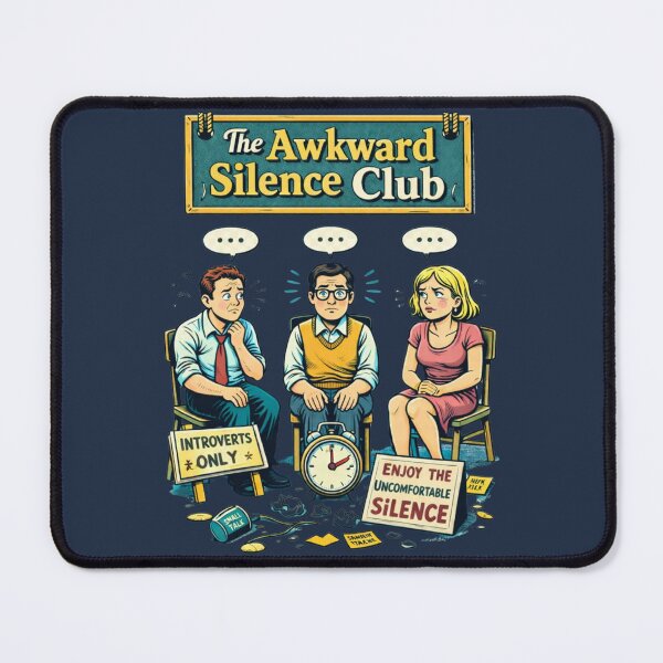 Item preview, The Awkward Silence Club – Retro Introvert Humor designed and sold by LMFARNACIO.