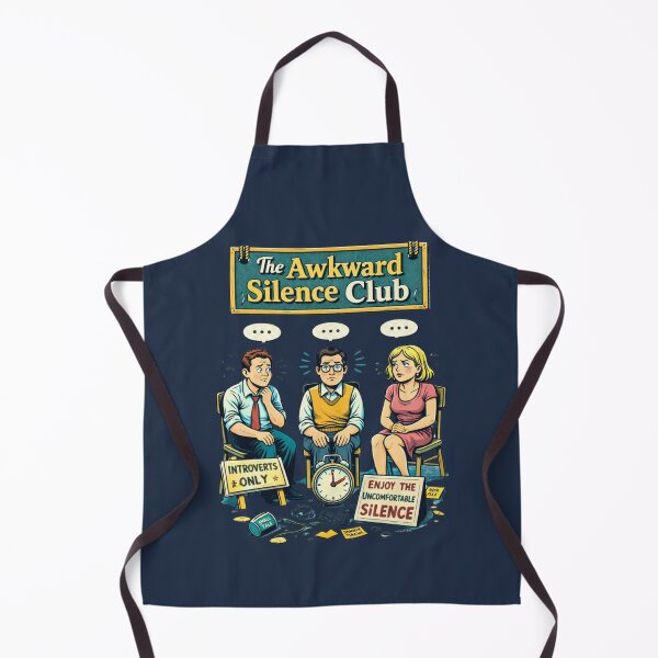 Item preview, The Awkward Silence Club – Retro Introvert Humor designed and sold by LMFARNACIO.