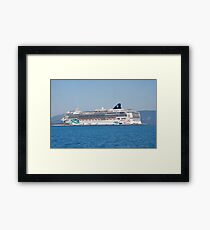 Norwegian Jade liner, Corfu Framed Print