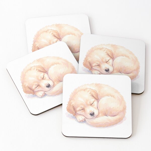 Item preview, Cute Sleeping Puppy – Cozy Watercolor Dog Illustration designed and sold by Kavya Art.