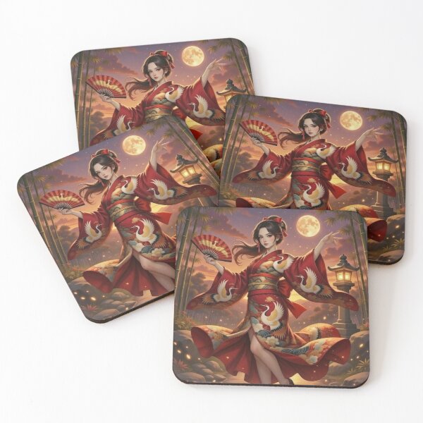Item preview, Crimson Crane Moonlit Sensu Elegance designed and sold by RadaQueen.