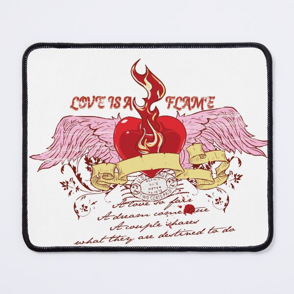 Item preview, Love Is A Flame - Vintage Tattoo Style Winged Heart Streetwear designed and sold by snapifyprints.