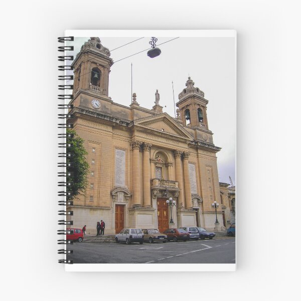 Item preview, Grand Neoclassical Church Facade With Twin Bell Towers and Stone Columns in City Square designed and sold by Nmallia.