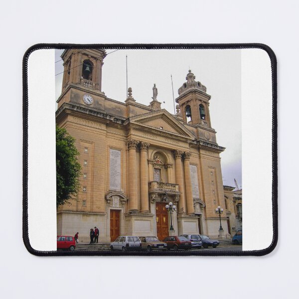 Item preview, Grand Neoclassical Church Facade With Twin Bell Towers and Stone Columns in City Square designed and sold by Nmallia.