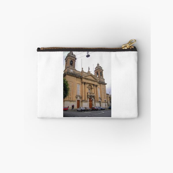 Item preview, Grand Neoclassical Church Facade With Twin Bell Towers and Stone Columns in City Square designed and sold by Nmallia.