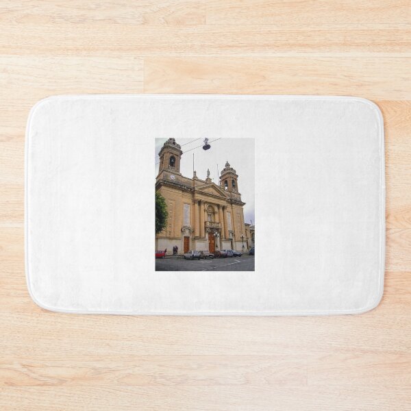 Item preview, Grand Neoclassical Church Facade With Twin Bell Towers and Stone Columns in City Square designed and sold by Nmallia.
