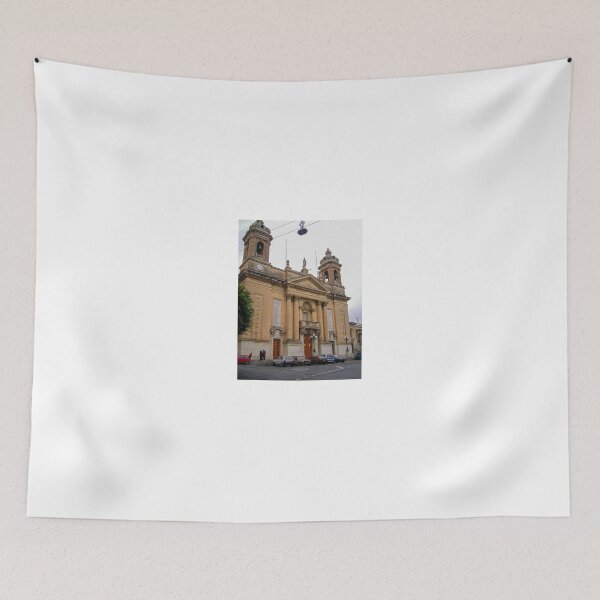 Item preview, Grand Neoclassical Church Facade With Twin Bell Towers and Stone Columns in City Square designed and sold by Nmallia.