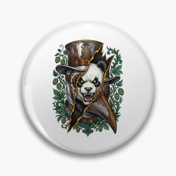 Item preview, Panda wearing the Plague Doctor's mask designed and sold by krabbaraban.