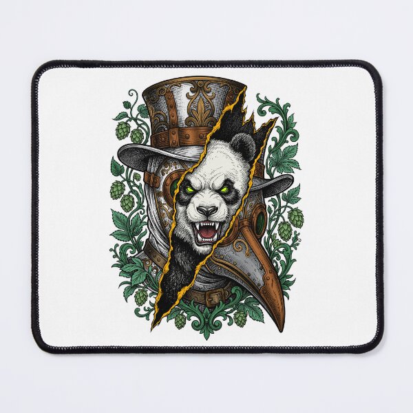 Item preview, Panda wearing the Plague Doctor's mask designed and sold by krabbaraban.